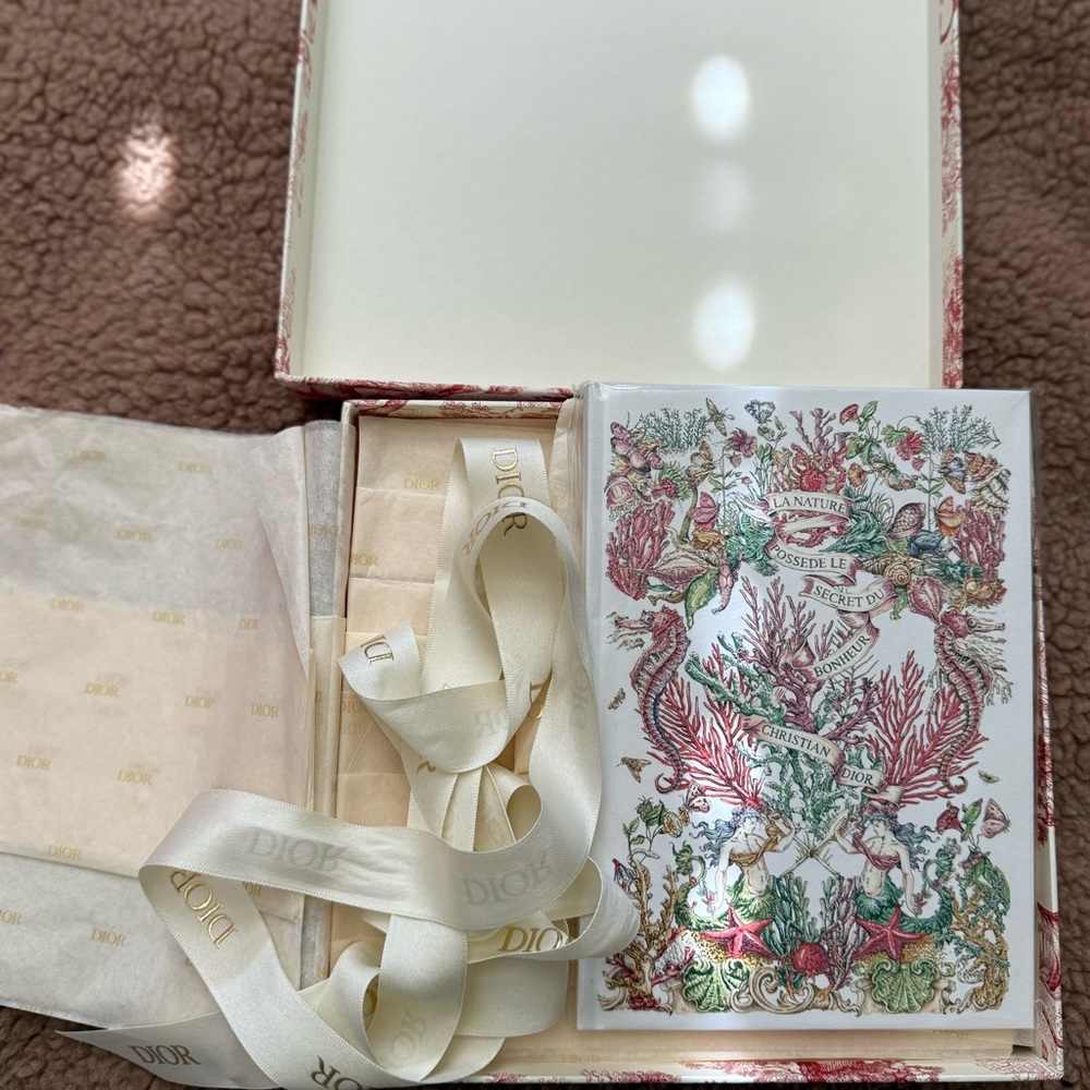 Dior Notebook - White Cover with Multicolor Dior Cabinet de la Mer Motif